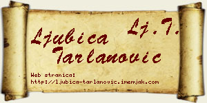 Ljubica Tarlanović vizit kartica
